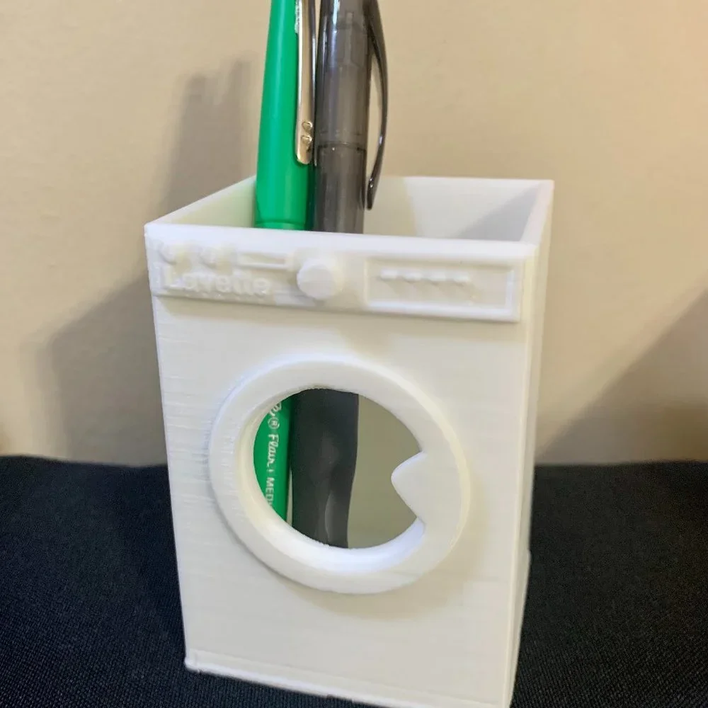 Mini Washer 3D Printing Cup Holder Desk Organizer Washing Machine Detergent Tabs